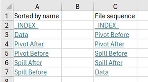 Excel screenshot