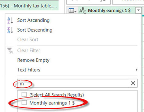Excel screenshot