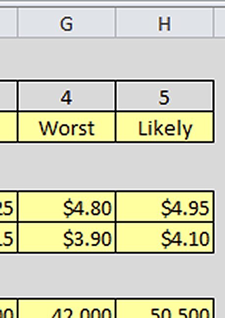 Excel screenshot