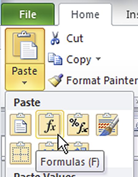 Excel screenshot