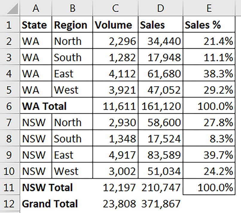 Excel screenshot