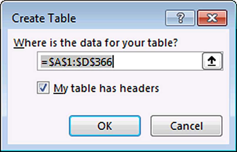 Excel screenshot