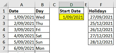 Excel screenshot