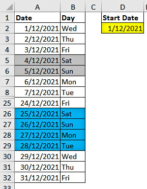 Excel screenshot