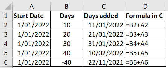 Excel screenshot