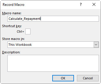 Excel screen shot of message box