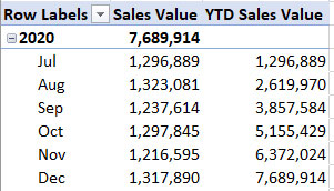 Excel screenshot