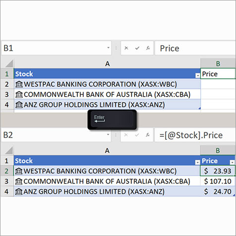 Excel screenshot