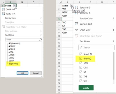 Excel screenshot