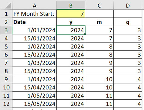 Excel screenshot