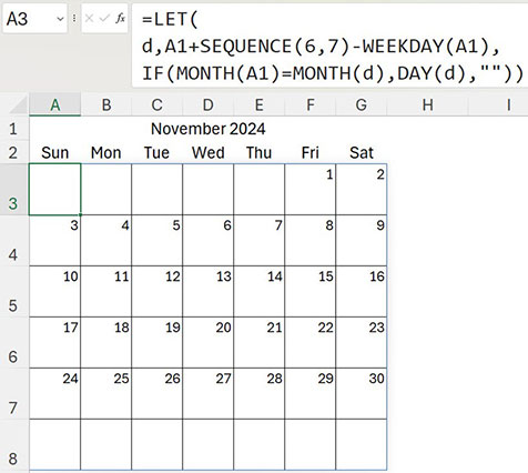 Excel screenshot