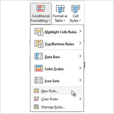 Excel screenshot