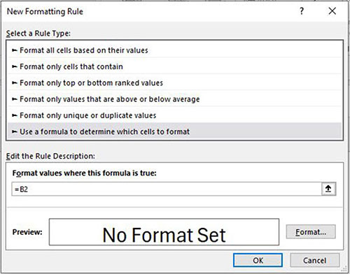 Excel screenshot