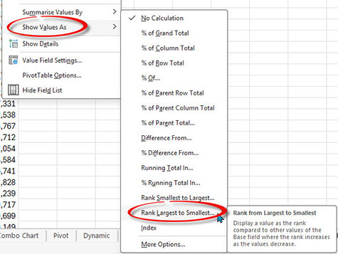 Excel screenshot
