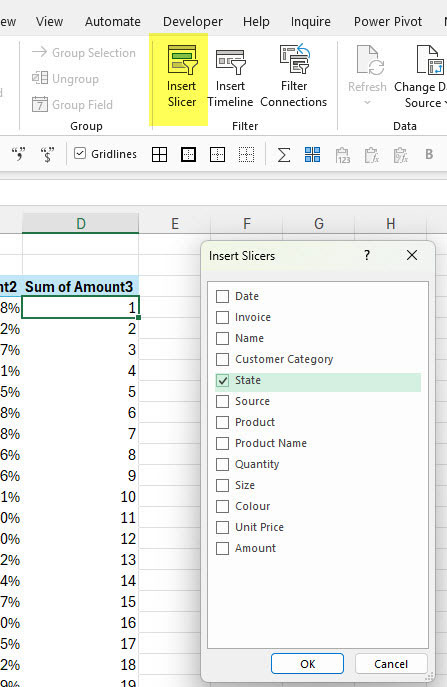 Excel screenshot