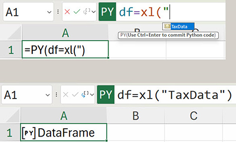 Excel screenshot
