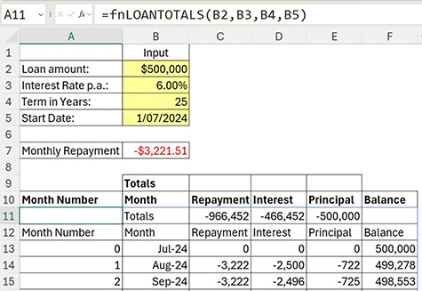 Excel screenshot