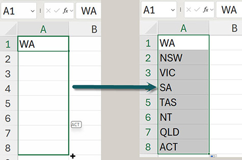 Excel screenshot