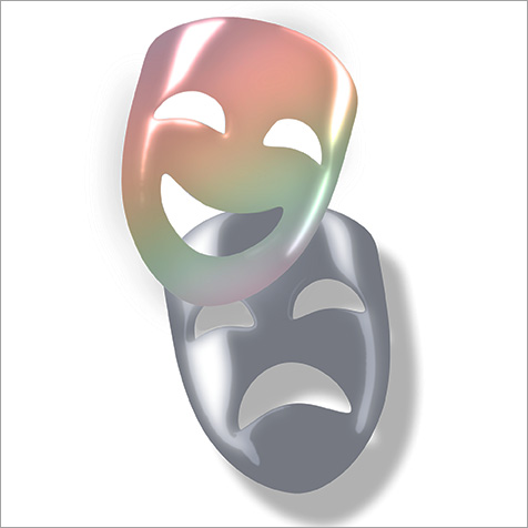 One mask colourful one mask grey