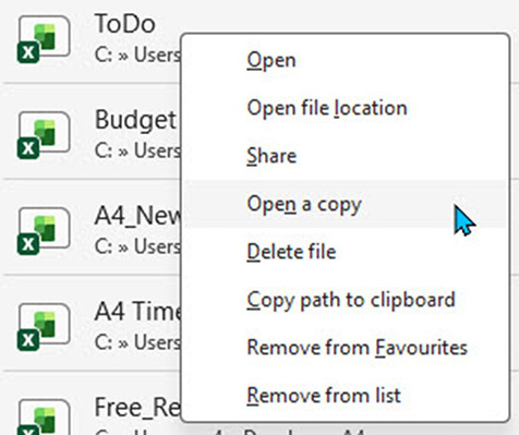 Excel screenshot