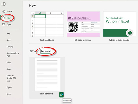 Excel screenshot