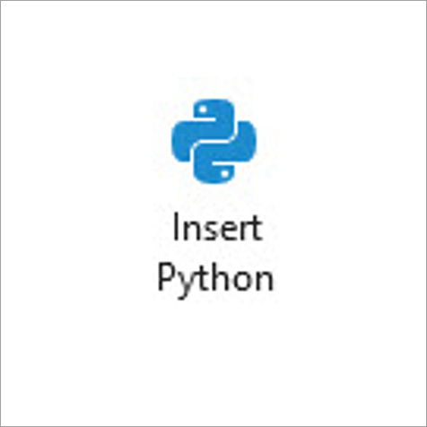 Insert Python icon with text “Insert Python” underneath